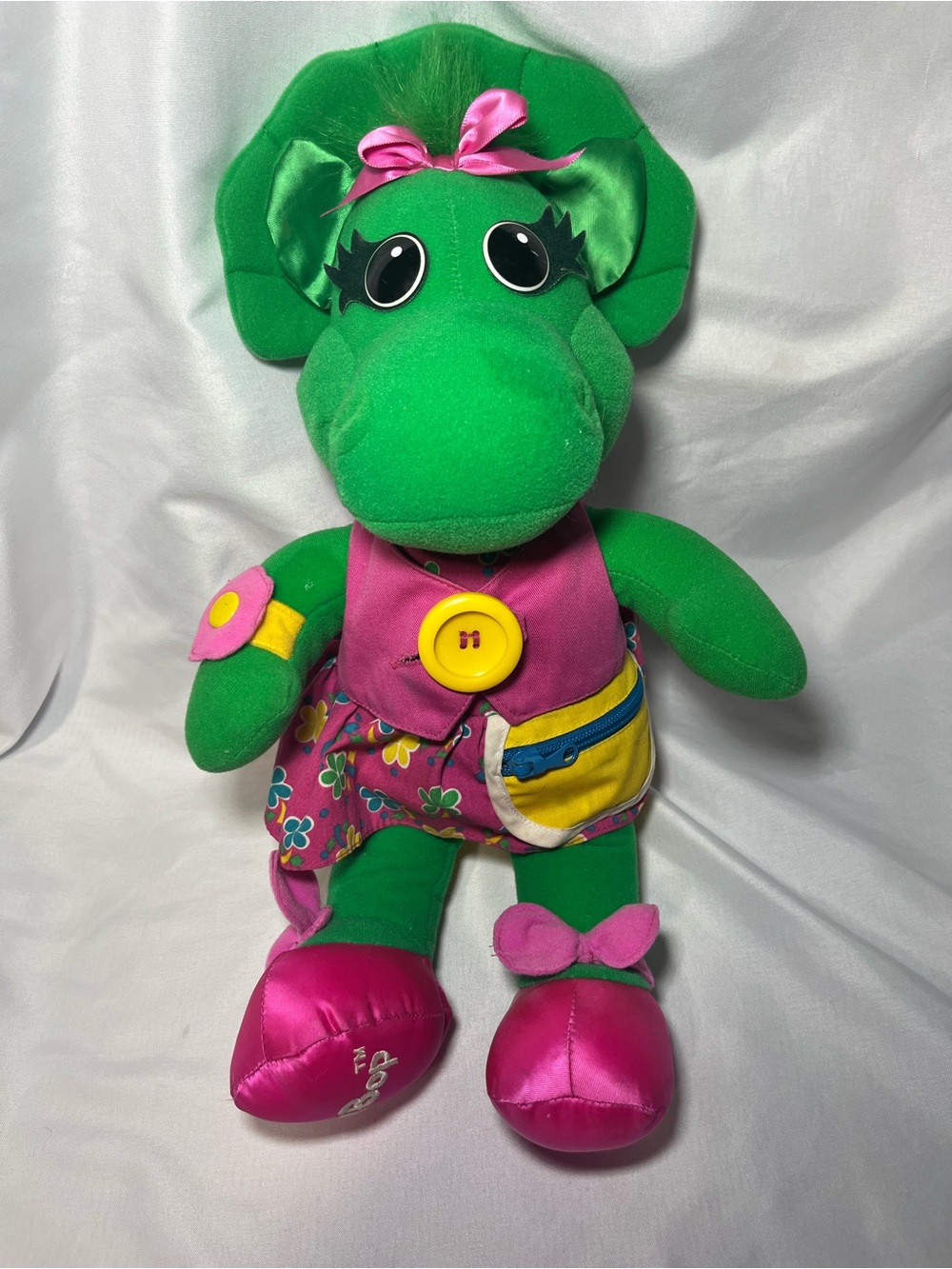 Vintage 1993 Talk N Dress Baby Bop Plush Talking Doll Barney Playskool